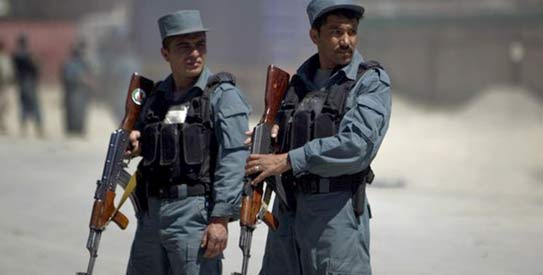 a file photo of afghan policemen photo afp