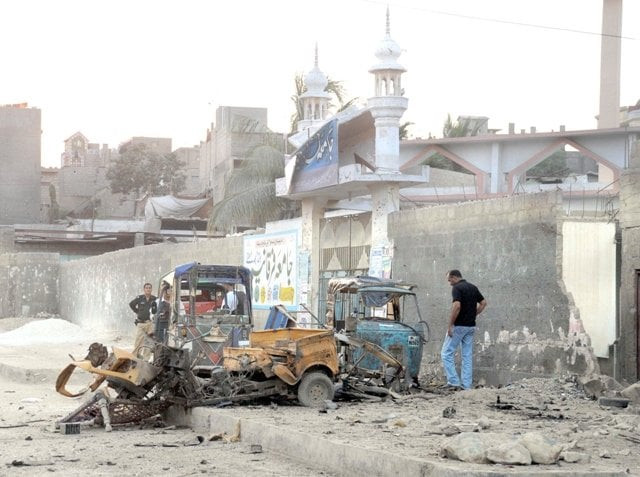 roadside blast in the pirabad area of orangi town karachi photo express mohammad noman roadside blast in the pirabad area of orangi town karachi photo express mohammad noman