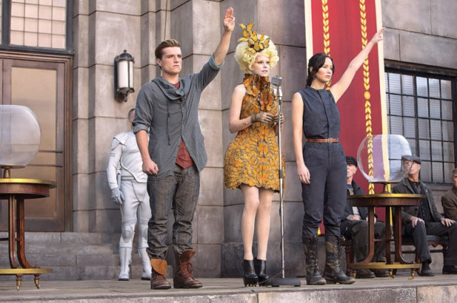 some say the symbol stands for the tripartite french slogan liberty equality fraternity others say it is a reference to the hunger games photos file some say the symbol stands for the tripartite french slogan liberty equality fraternity others say it is a reference to the hunger games photos file