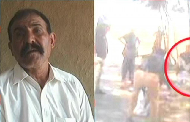 express news screengrab of the victim l and the police torture r express news screengrab of the victim l and the police torture r