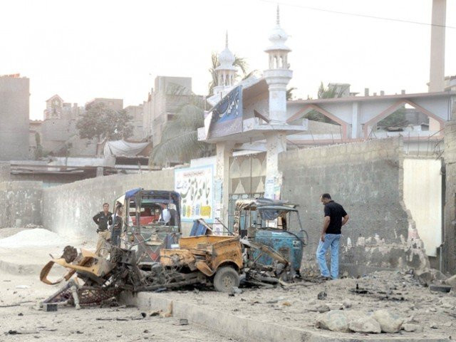 roadside blast in the pirabad area of orangi town karachi photo express mohammad noman roadside blast in the pirabad area of orangi town karachi photo express mohammad noman