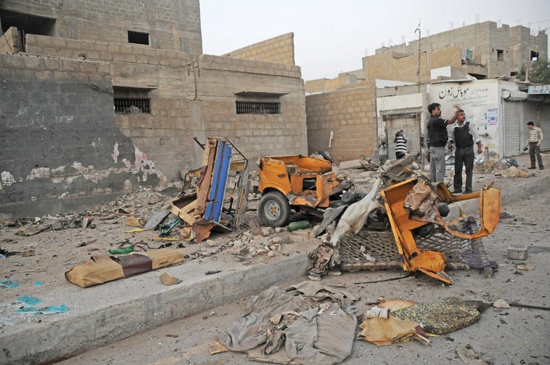 a suicide bomber and a motorcycle mechanic were the two men killed in the bomb blast near mustafa masjid in the qasba colony on thursday photo mohammad noman express