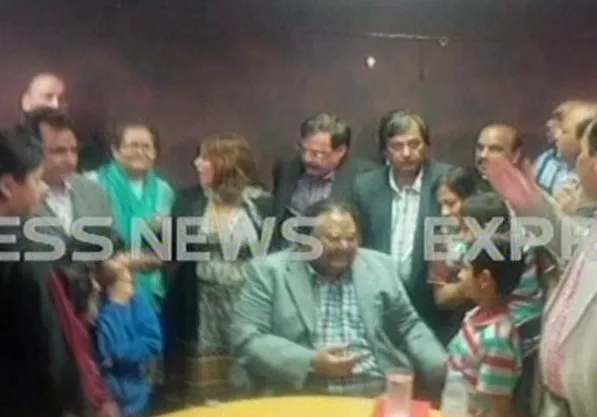 express news screen grab of mqm chief after his release bail express news screen grab of mqm chief after his release bail