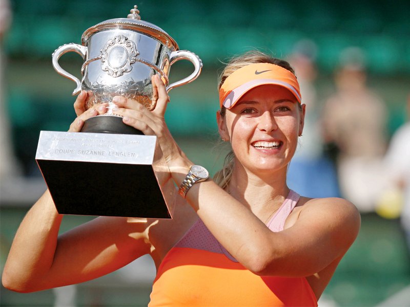 maria sharapova won the french open for the second time in her career her fifth grand slam which brings her level with martina hingis on the all time list photo afp