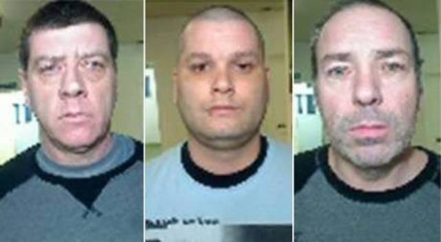 the three prisoners left to right denis lefebvre yves denis and serge pomerleau photo twitter account of quebec police