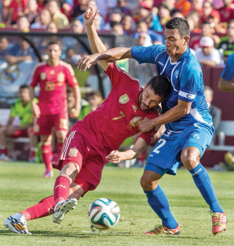 villa made sure of the victory against el salvador three minutes from time photo afp villa made sure of the victory against el salvador three minutes from time photo afp