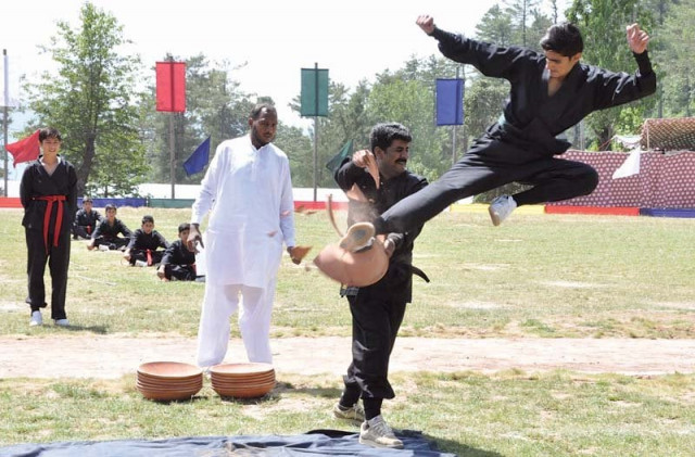 a cadet displays martial arts at parents day ceremony of paf school lower topa photo express a cadet displays martial arts at parents day ceremony of paf school lower topa photo express