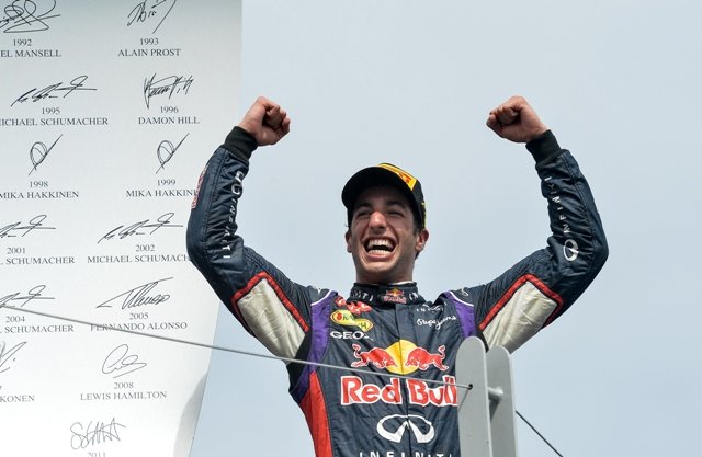 making progress ricciardo is now third in the drivers 039 championship behind the mercedes pair of rosberg and hamilton photo afp