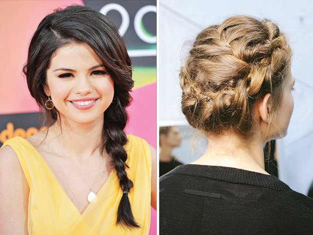 a simple twisted braid on one side will work for any occasion and at any time of year photo file