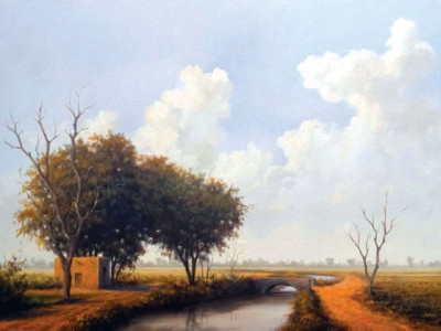 art exhibition interpreting landscapes literally and figuratively