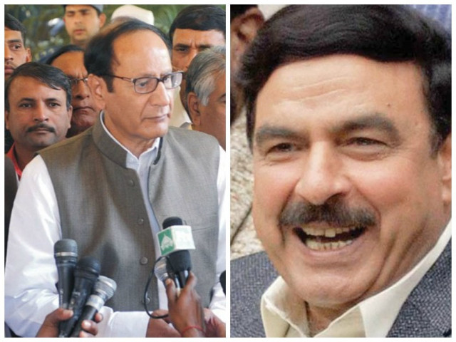 pakistan muslim league quaid i azam s president chaudhry shujaat hussain l and awami muslim league chief sheikh rasheed ahmad r photo file pakistan muslim league quaid i azam s president chaudhry shujaat hussain l and awami muslim league chief sheikh rasheed ahmad r photo file