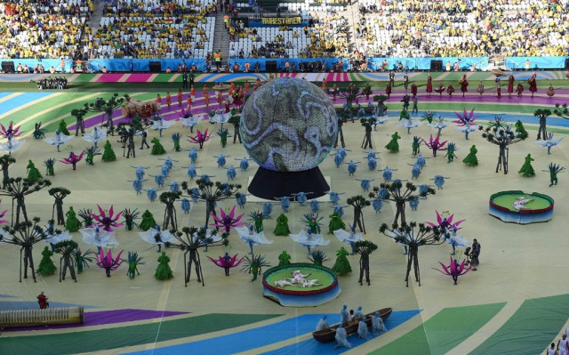 performers take part in the opening ceremony of the 2014 fifa world cup at the corinthians arena in sao paulo on june 12 2014 prior to the opening group a football match between brazil and croatia photo afp performers take part in the opening ceremony of the 2014 fifa world cup at the corinthians arena in sao paulo on june 12 2014 prior to the opening group a football match between brazil and croatia photo afp