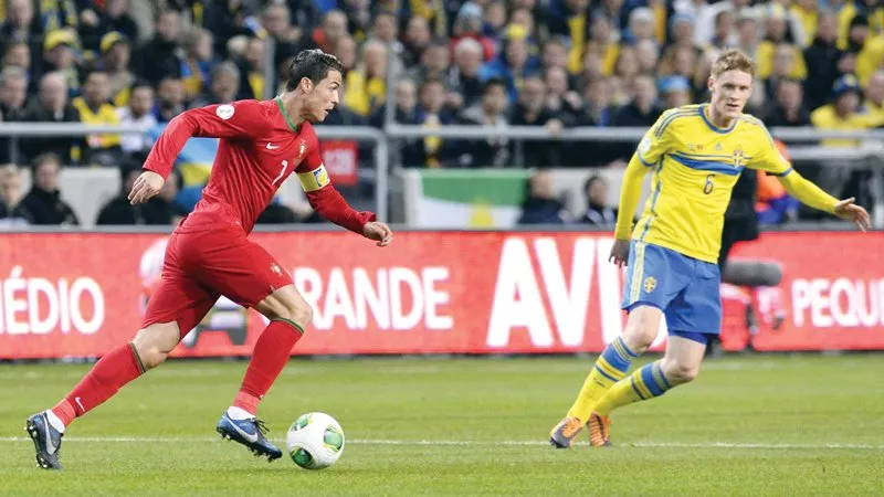 ronaldo will be looking to display some fancy footwork in order to lose the stubborn german defenders photo afp ronaldo will be looking to display some fancy footwork in order to lose the stubborn german defenders photo afp