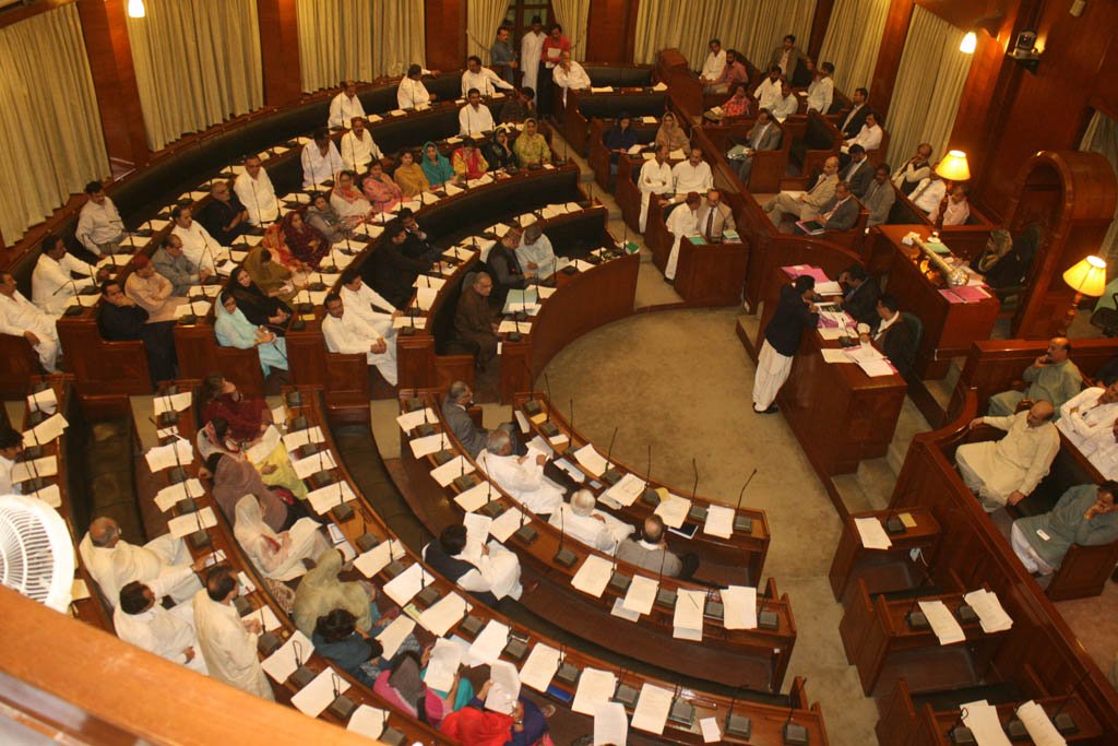 the first person to speak from the treasury benches was mqm s khalid iftikhar photo irfan ali express file