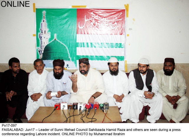 leaders of sunni ittehad council condemning the killings of workers in clash between police and pat photo online