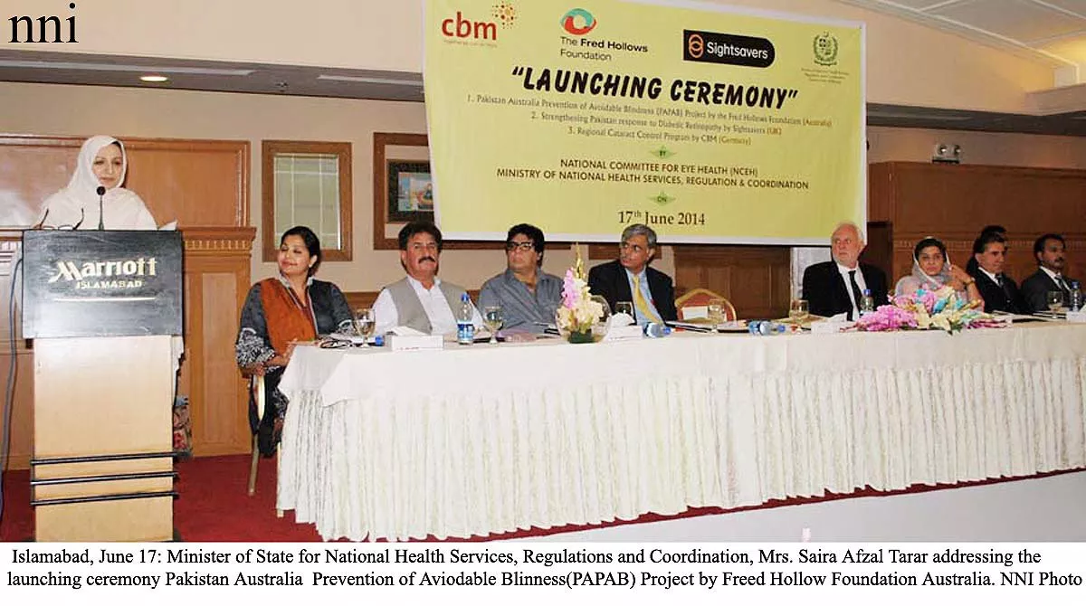 this is the fifth mega project fred hollows foundation fhf would deliver in pakistan focusing on multiple interventions to further integrate eye care within the health system framework of pakistan said fhf australia country manger dr rubina gillani photo nni this is the fifth mega project fred hollows foundation fhf would deliver in pakistan focusing on multiple interventions to further integrate eye care within the health system framework of pakistan said fhf australia country manger dr rubina gillani photo nni