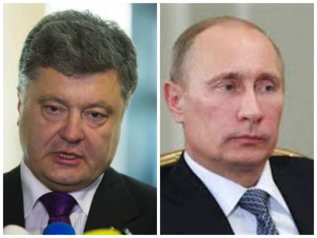 ukrainian president petro poroshenko l and his russian counterpart vladimir putin r ukrainian president petro poroshenko l and his russian counterpart vladimir putin r