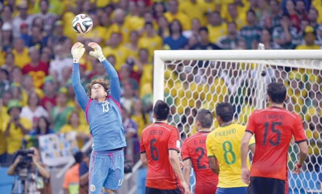 ochoa s dominant performance will be remembered for ages as the mexican keeper kept out the brazilians for the full 90 minutes photo afp ochoa s dominant performance will be remembered for ages as the mexican keeper kept out the brazilians for the full 90 minutes photo afp