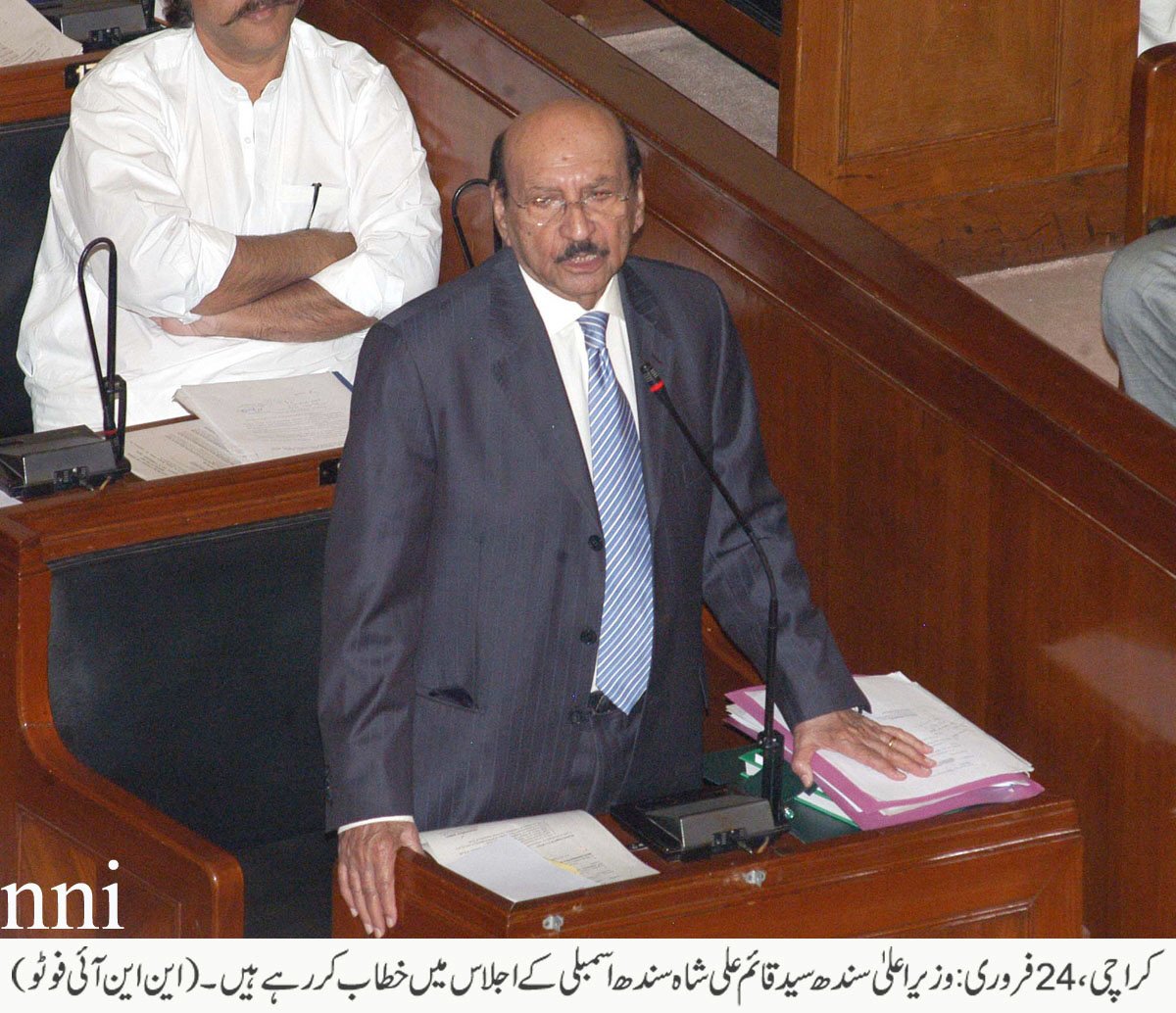 pakistan muslim league   functional mpa saeed ahmed nizamani challenged the chief minister to venture into the streets without protocol photo nni file