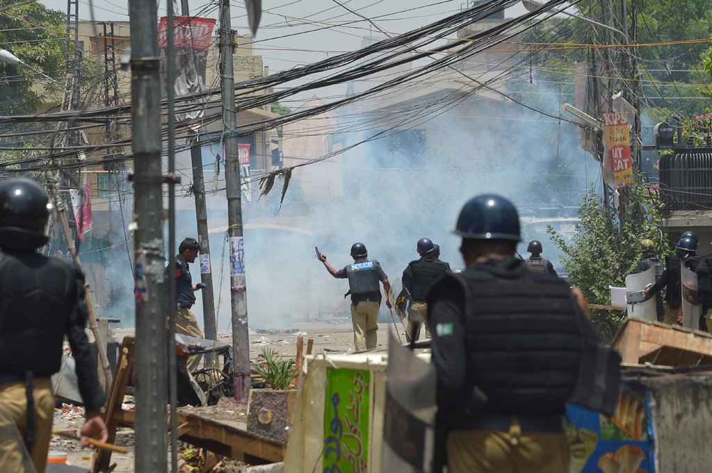 at least eight people including two women  were during the clashes between pakistan awami tehrik pat supporters and police on tuesday photo mehmood qureshi express