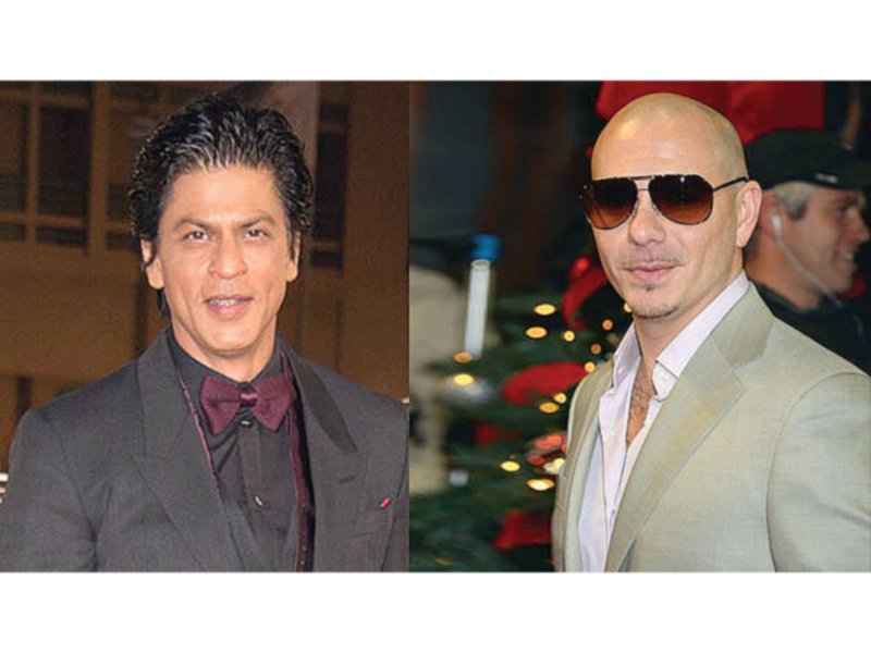 pitbull shared the stage with king khan during ipl and says he would like to team up with him someday photo file