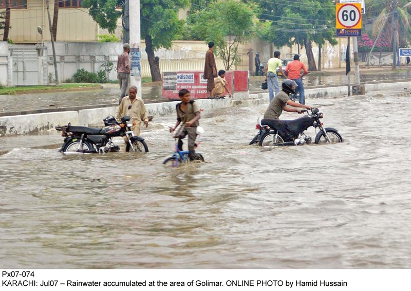 karachi residents witness flood like situation every year when the monsoons arrive photo file