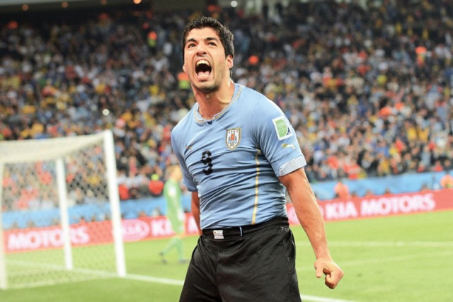 suarez had the final say when he latched on to a long ball and smashed home the winner five minutes from time leaving england staring at their first group stage exit since 1958 photo afp suarez had the final say when he latched on to a long ball and smashed home the winner five minutes from time leaving england staring at their first group stage exit since 1958 photo afp
