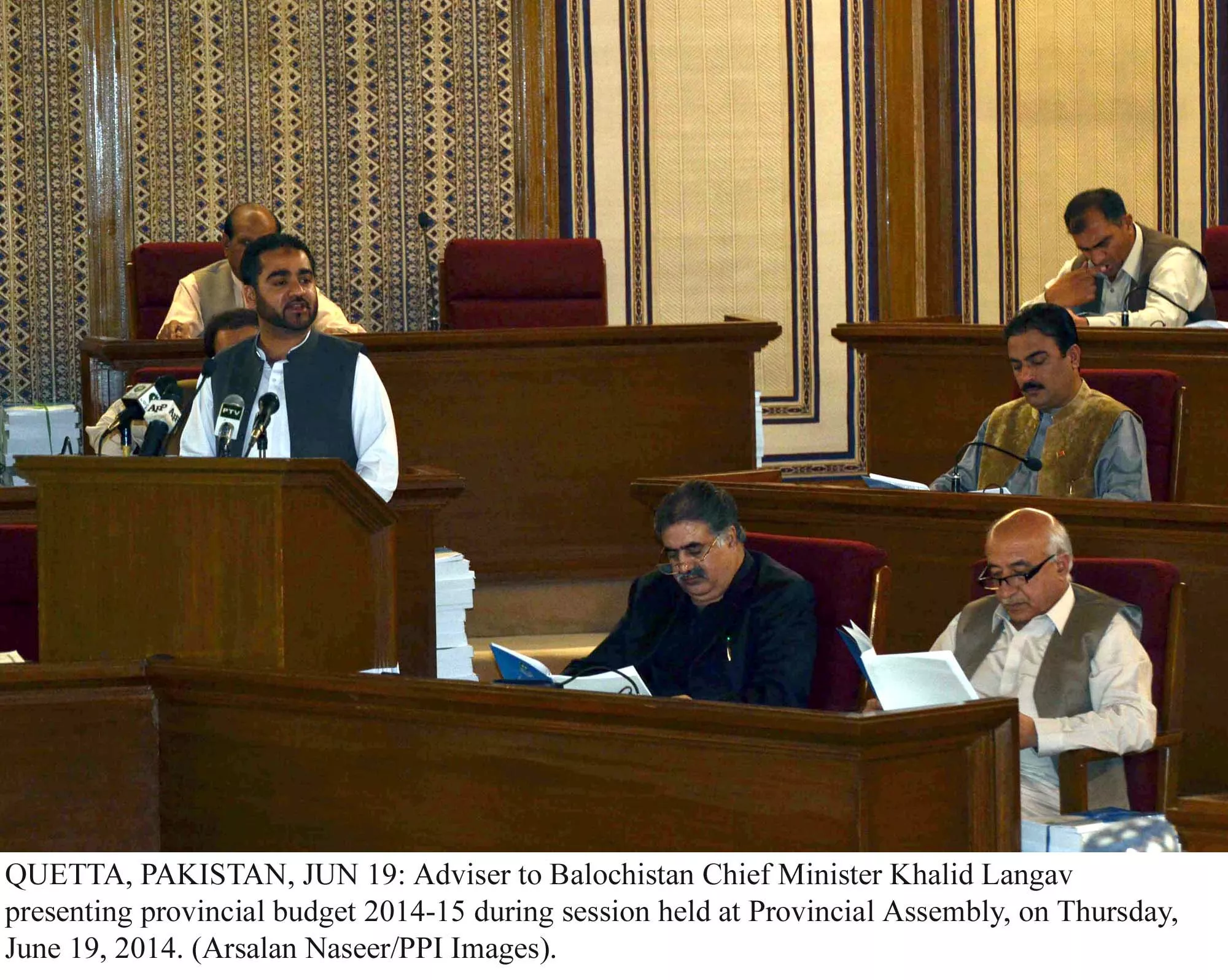 adviser to the balochistan chief minister mir khalid langove addressing the balochistan assembly budget session photo ppi file adviser to the balochistan chief minister mir khalid langove addressing the balochistan assembly budget session photo ppi file