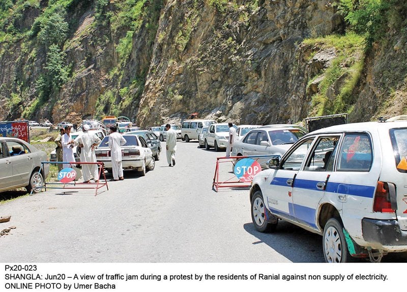 commuters stranded on mingora besham road photo online