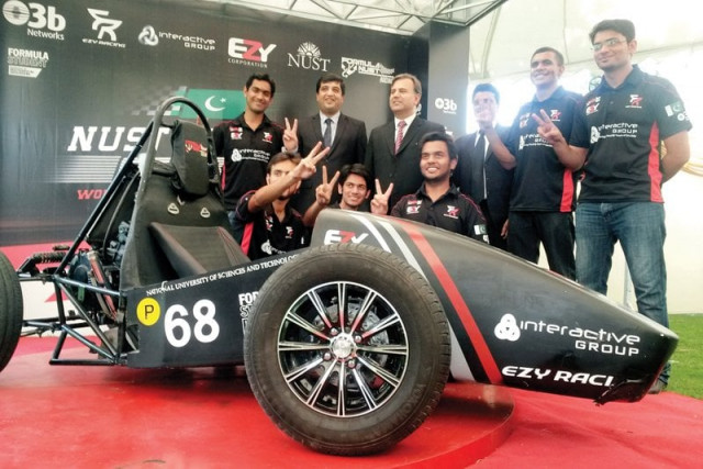 members of the nust team stand with their race car in the city photo zeeshan yousafzai express members of the nust team stand with their race car in the city photo zeeshan yousafzai express