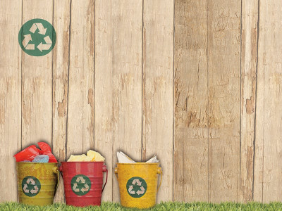 recycling waste composting unit set up on arid varsity