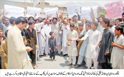 the toll of summer di khan locals protest being left in the dark