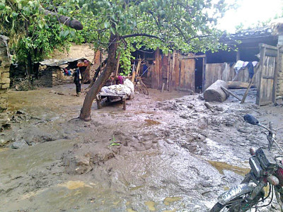 double whammy floods wreak havoc in darel valley of g b