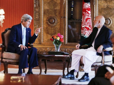 kerry holds second round of talks in extended afghan visit