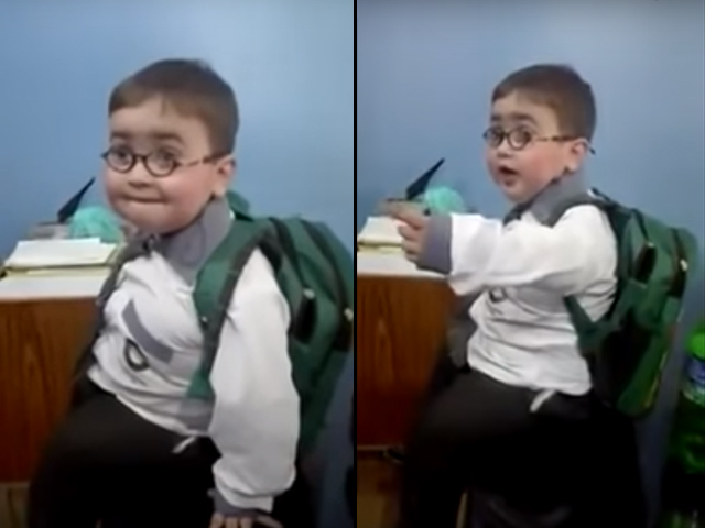 the common behaviour exhibited by ahmed in these videos includes tantrums and shouting due to his emotional distress when his bag or other possessions are taken away from him