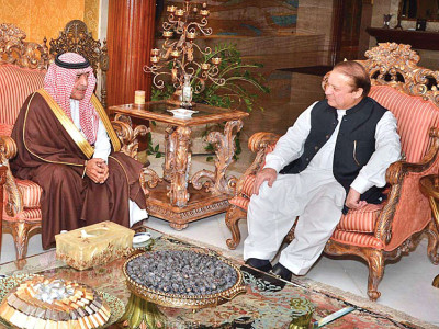 saudi arabia visit prince muqrin calls on pm nawaz