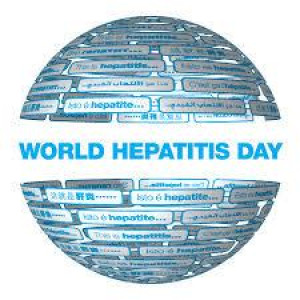 world hepatitis day doctors and paramedics walk to talk hepatitis