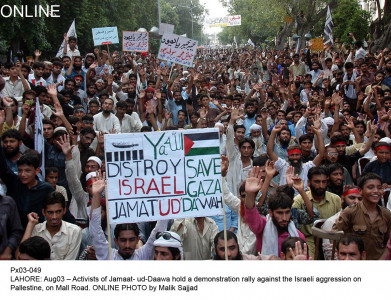 gaza under fire jamaatud dawa rallies against israel