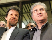 former prime minister imran khan l and former foreign minister shah mahmood qureshi r photo express file