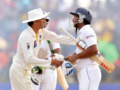 1st test sangakkara reaches milestone 10th double ton