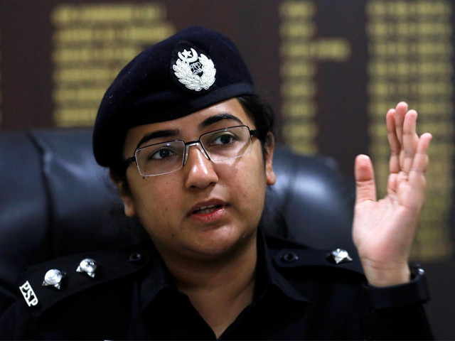 suhai aziz talpur officer of assistant superintendent of police gestures during an interview with reuters at her office in karachi pakistan november 24 2018 photo reuters