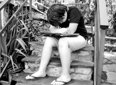 an autistic boy in the classroom