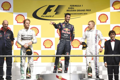 ricciardo wins amid more mercedes drama in belgian grand prix