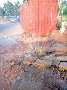 water woes residents face shortage as container ruptures pipeline water woes residents face shortage as container ruptures pipeline