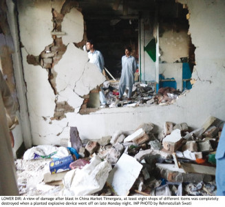 livelihoods ruined bomb blast destroys 29 shops in lower dir