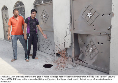 fresh assault indian bsf resumes firing in sialkot sector