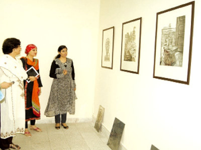 women varsity exhibition showcases students artwork