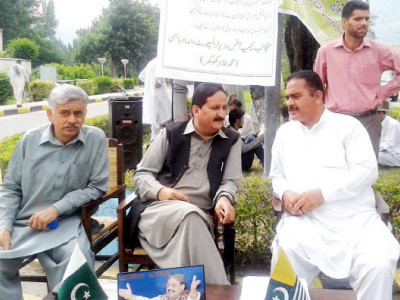 against bureaucracy ajk minister s protest continues against bureaucracy ajk minister s protest continues