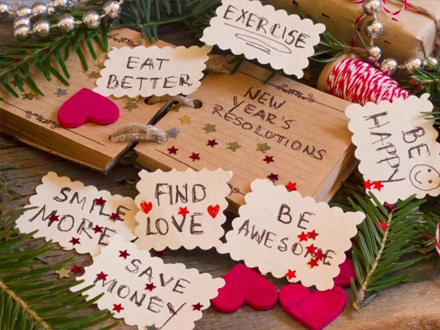 for people who have gotten over the high of big goals for the coming year there are small bite size resolutions to keep photo stock for people who have gotten over the high of big goals for the coming year there are small bite size resolutions to keep photo stock