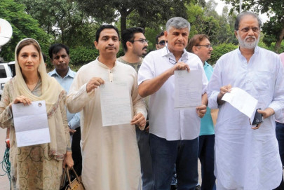 in protest pti mpas submit resignations in the sindh assembly